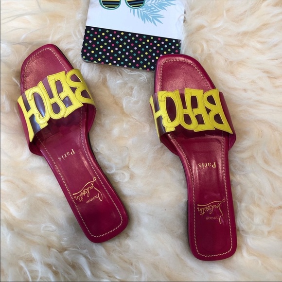 Christian Louboutin Shoes | Louboutin Beach Sliders Black Friday Price | Poshmark